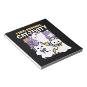 Spint-anormal Cat-tivity - Halloween Cat Design Notitieblok (Schuin)