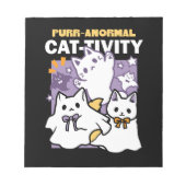Spint-anormal Cat-tivity - Halloween Cat Design Notitieblok (Voorkant)