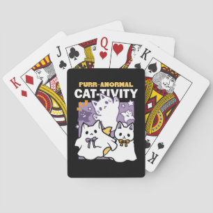 Spint-anormal Cat-tivity - Halloween Cat Design Pokerkaarten