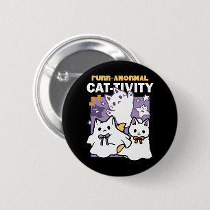 Spint-anormal Cat-tivity - Halloween Cat Design Ronde Button 5,7 Cm