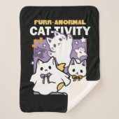 Spint-anormal Cat-tivity - Halloween Cat Design Sherpa Deken (Voorkant)