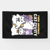 Spint-anormal Cat-tivity - Halloween Cat Design Spandoek (Horizontaal)
