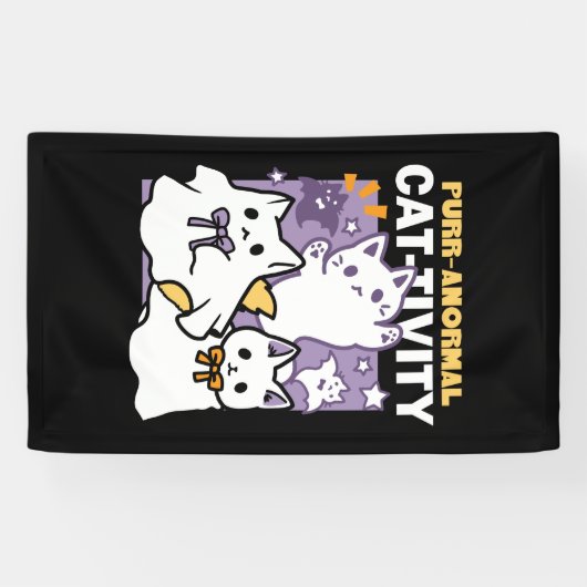 Spint-anormal Cat-tivity - Halloween Cat Design Spandoek (Horizontaal)