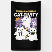 Spint-anormal Cat-tivity - Halloween Cat Design Spandoek (Verticaal)