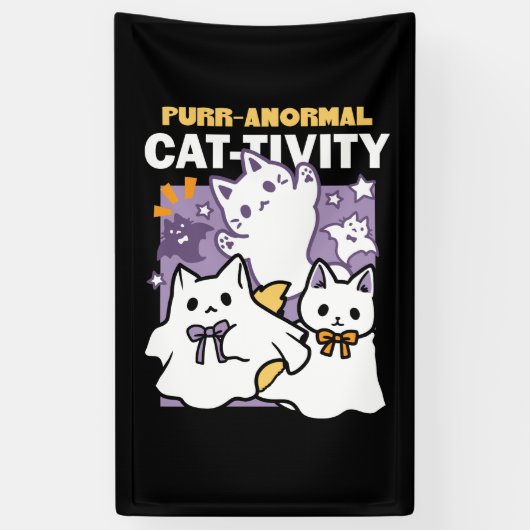 Spint-anormal Cat-tivity - Halloween Cat Design Spandoek (Verticaal)