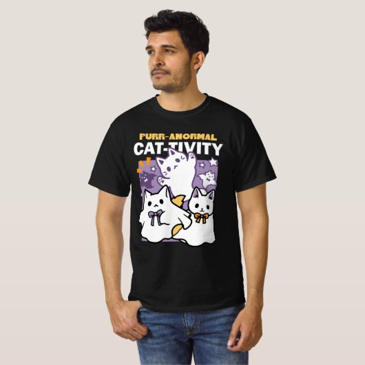 Spint-anormal Cat-tivity - Halloween Cat Design T-shirt (Voorkant volledig)