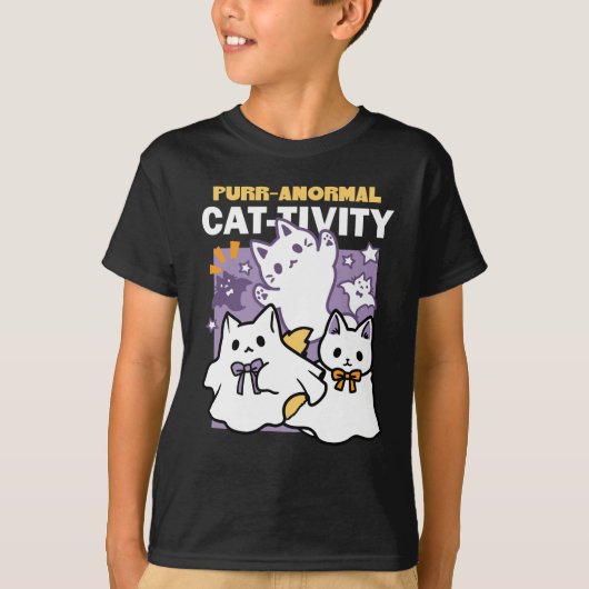 Spint-anormal Cat-tivity - Halloween Cat Design T-shirt (Voorkant)