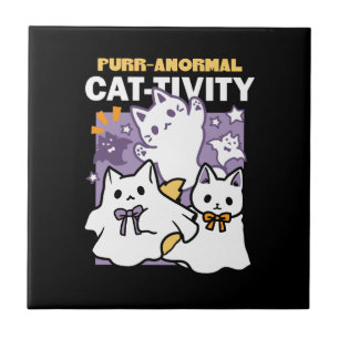 Spint-anormal Cat-tivity - Halloween Cat Design Tegeltje