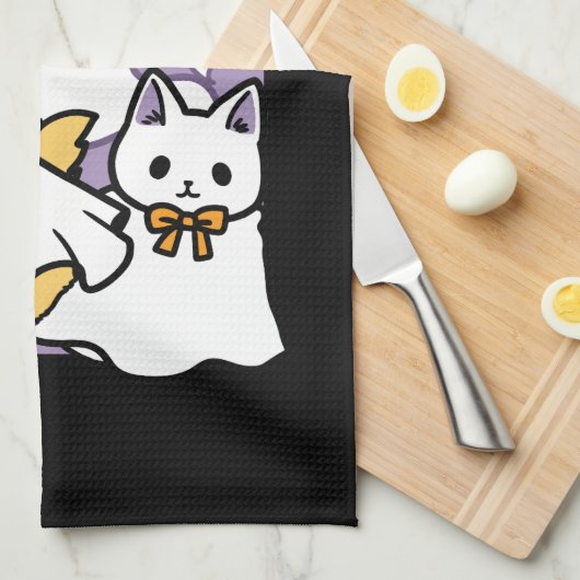 Spint-anormal Cat-tivity - Halloween Cat Design Theedoek (Quarter Fold)