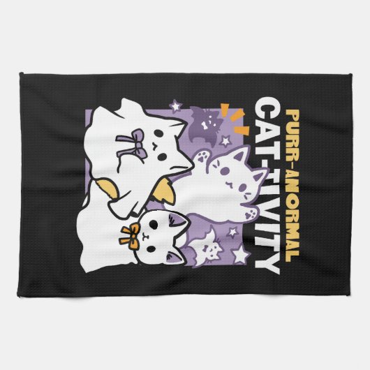 Spint-anormal Cat-tivity - Halloween Cat Design Theedoek (Horizontaal)