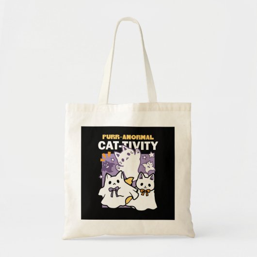 Spint-anormal Cat-tivity - Halloween Cat Design Tote Bag (Voorkant)