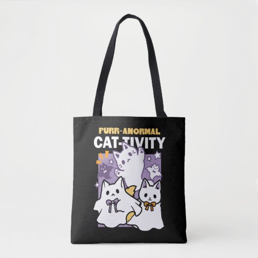 Spint-anormal Cat-tivity - Halloween Cat Design Tote Bag (Voorkant)