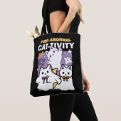 Spint-anormal Cat-tivity - Halloween Cat Design Tote Bag (Dichtbij)