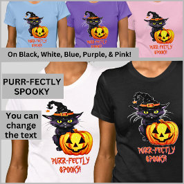 SPINT ECHT SPOOKY! Kat & pompoen heksen Pet T-shirt