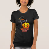 SPINT ECHT SPOOKY! Kat & pompoen heksen Pet T-shirt (Voorkant)