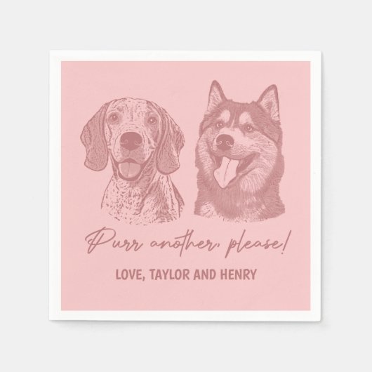 Spint een ander alsjeblieft Gepersonaliseerd Pet b Servet (Voorkant)