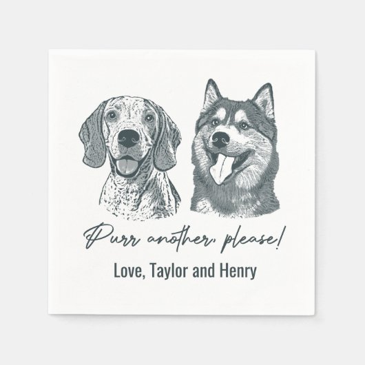 Spint een ander alsjeblieft Gepersonaliseerd Pet b Servet (Voorkant)