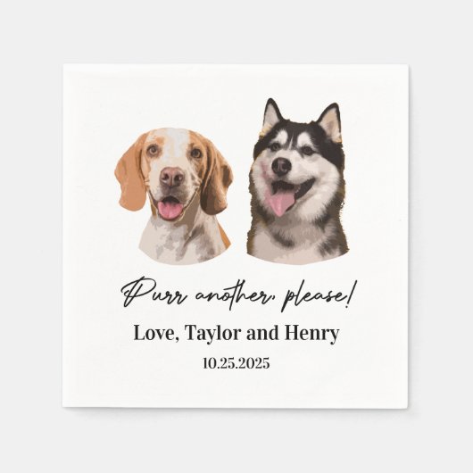 Spint een ander alsjeblieft Gepersonaliseerd Pet b Servet (Voorkant)