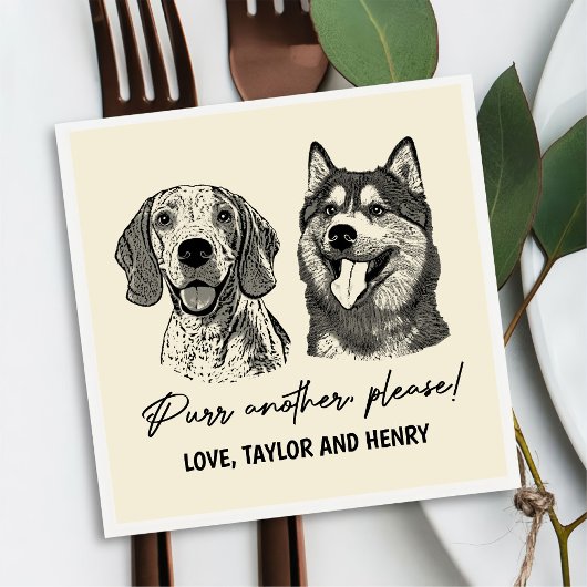 Spint een ander alsjeblieft Gepersonaliseerd Pet b Servet