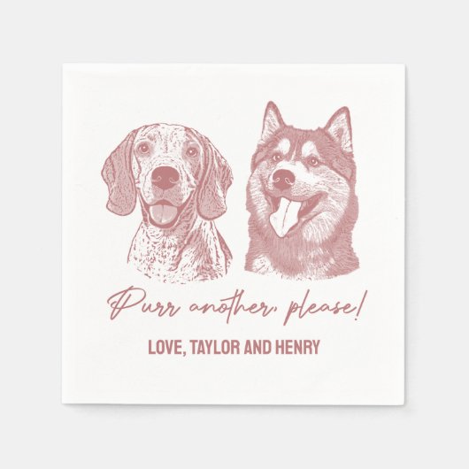 Spint een ander alsjeblieft Gepersonaliseerd Pet b Servet (Voorkant)