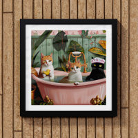 Spint en bubbels: een kat-tastische badscène