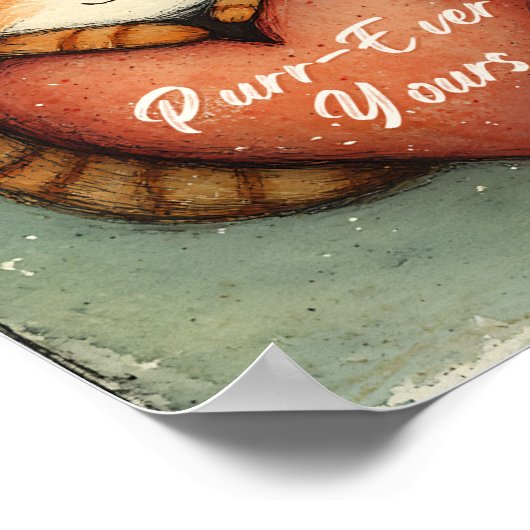 Spint-Ever Yours Kitty Cat Knuffels Poster Wall Ar (Hoek)