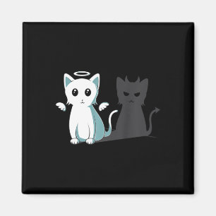 Spint Evil Devil Cat Happy Halloween Cat Angel Dev Magneet