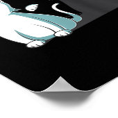 Spint Evil Devil Cat Happy Halloween Cat Angel Dev Poster (Hoek)