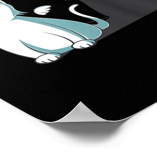 Spint Evil Devil Cat Happy Halloween Cat Angel Dev Poster (Hoek)