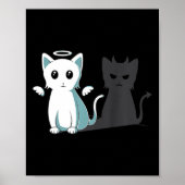 Spint Evil Devil Cat Happy Halloween Cat Angel Dev Poster (Voorkant)
