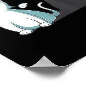 Spint Evil Devil Cat Happy Halloween Cat Angel Dev Poster (Hoek)