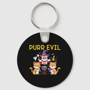 Spint Evil Halloween Cats Witches Fun spooky cats Sleutelhanger