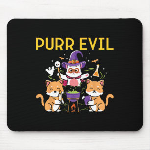 Spint Evil Halloween Cats Witches Funny spooky cat Muismat