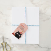 Spint-fect Black Cat Kinder verjaardagsfeestje Bed Cadeaulabel (Met Touw)