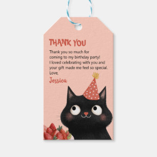 Spint-fect Black Cat Kinder verjaardagsfeestje Bed Cadeaulabel