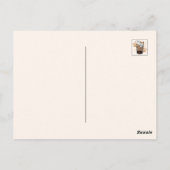 Spint-fect Blend: Kat en Koffie Kunst voor Pet Lov Briefkaart (Achterkant)