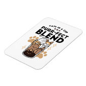 Spint-fect Blend: Kat en Koffie Kunst voor Pet Lov Magneet (Linkerzijde)