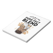 Spint-fect Blend: Kat en Koffie Kunst voor Pet Lov Notitieblok (Linkerzijde)