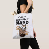 Spint-fect Blend: Kat en Koffie Kunst voor Pet Lov Tote Bag (Dichtbij)