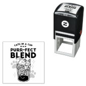 Spint-fect Blend: Kat en Koffie Kunst voor Pet Lov Zelfinktende Stempel (In situ)