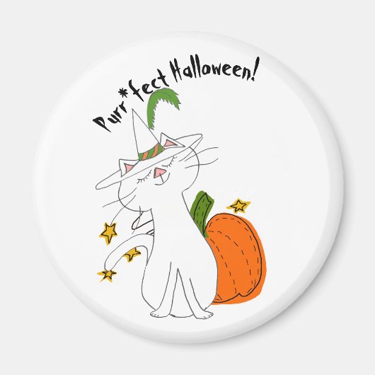Spint*fect Cat Pumpkin Halloween Magneet (Voorkant)