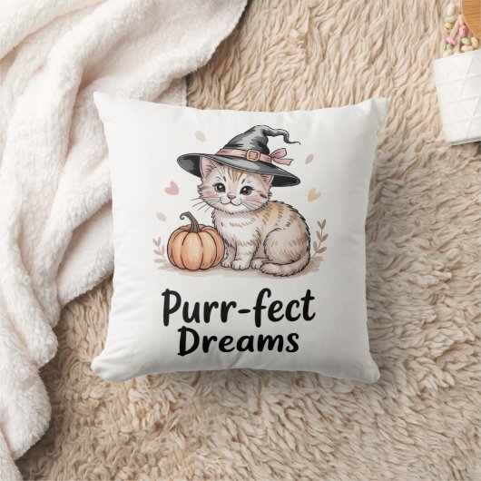 Spint-fect Dreams Schattige Cat met pompoen Hallow Kussen (Deken)