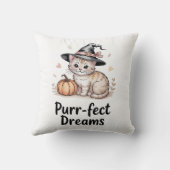Spint-fect Dreams Schattige Cat met pompoen Hallow Kussen (Achterkant)