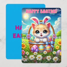 Spint-fect Easter Kitten Basket Groeten Feestdagenkaart