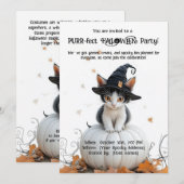 🐈‍⬛SPINT-fect 🎃Halloween Party Kaart (Voorkant / Achterkant)