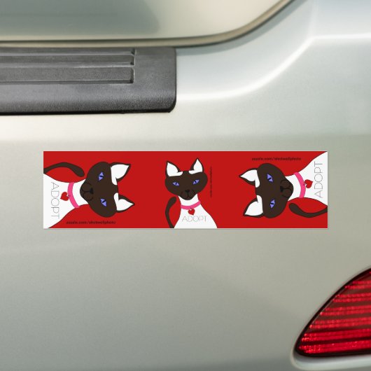 Spint-fect Moira ADOPT Red 3-way Bumpersticker (Op auto)