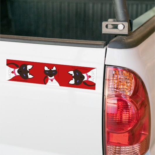 Spint-fect Moira ADOPT Red 3-way Bumpersticker (Op Truck)