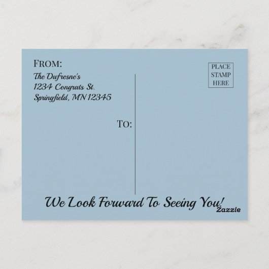 "Spint-fect"Nieuwe Kat Aankondiging Briefkaart (Achterkant)