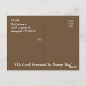 "Spint-fect" Nieuwe kat koninklijk bruin Briefkaart (Achterkant)