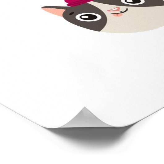 Spint-fect Party Cat Verjaardagsfeest Poster (Hoek)